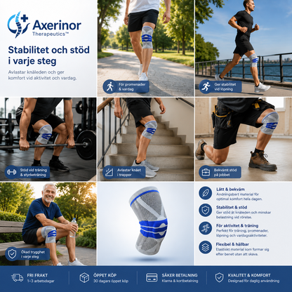 Axerinor Knästöd Pro™ – Stabilt stöd för aktiv vardag