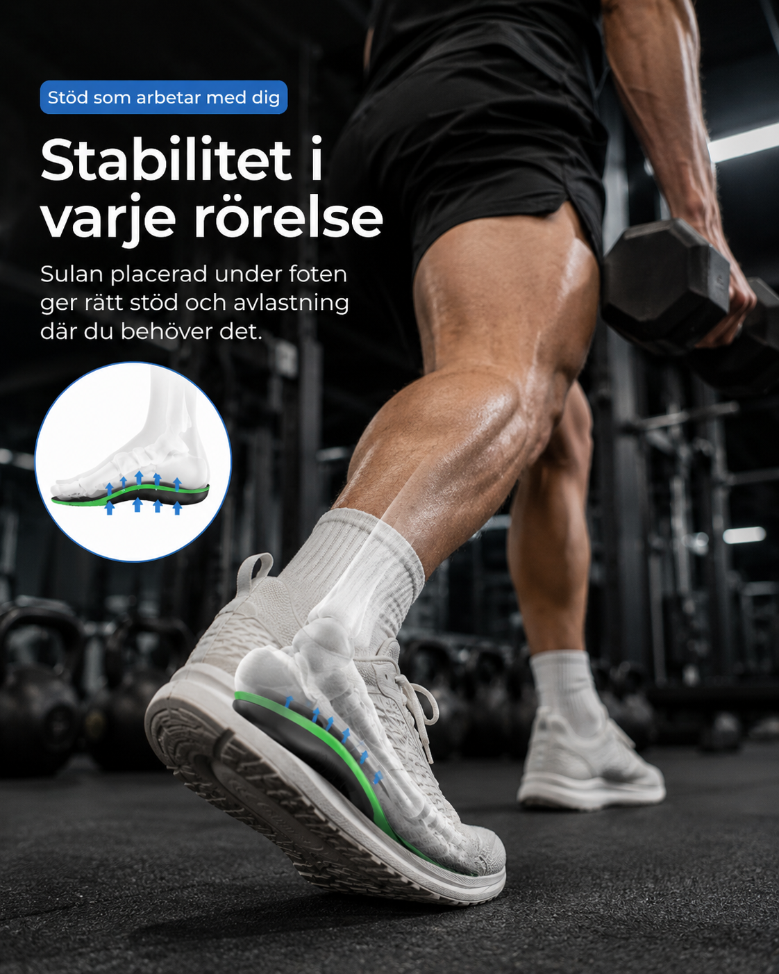 Axerinor Fotvalvsstöd Pro™ – Stöd för vardaglig användning
