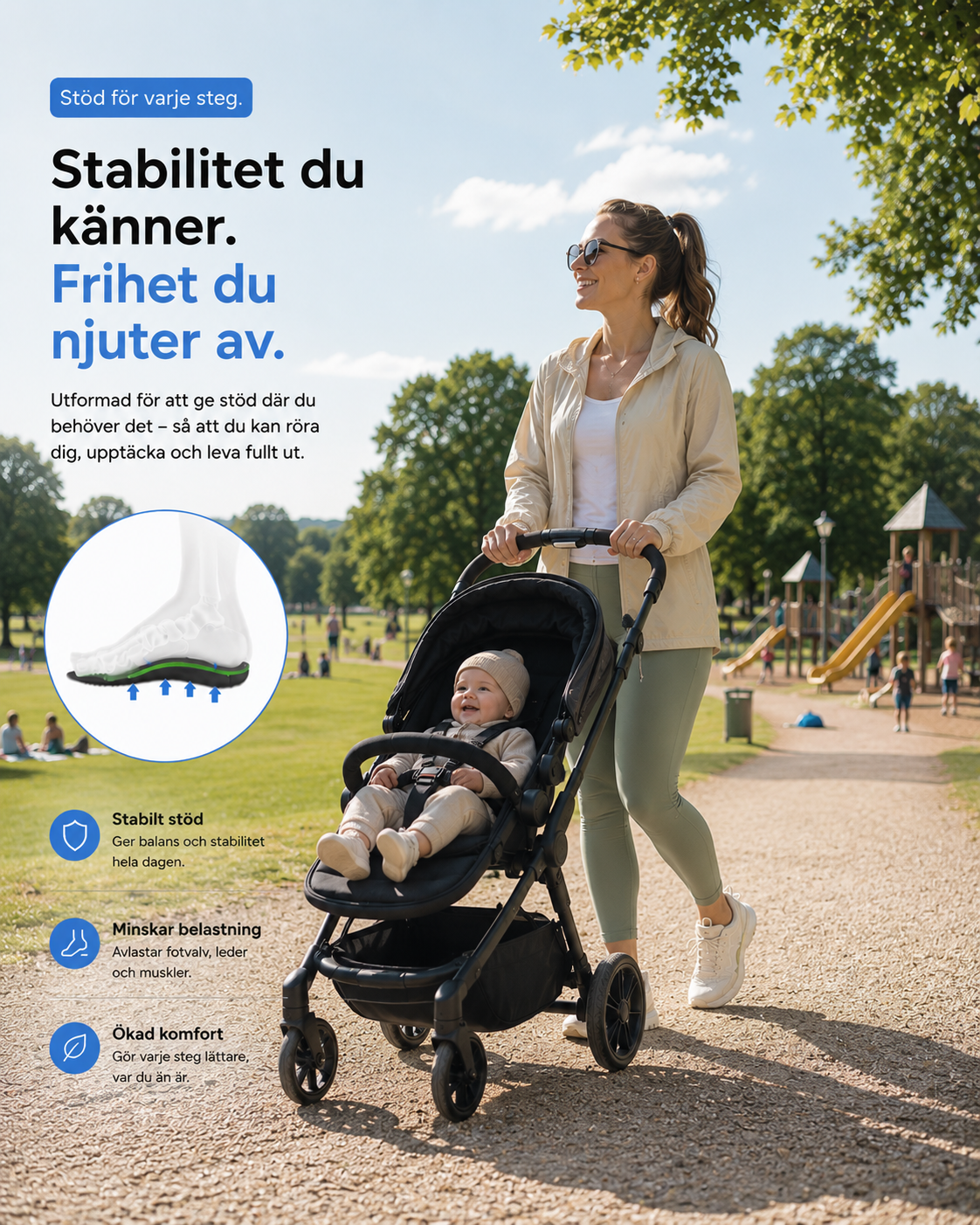 Axerinor Fotvalvsstöd Pro™ – Stöd för vardaglig användning